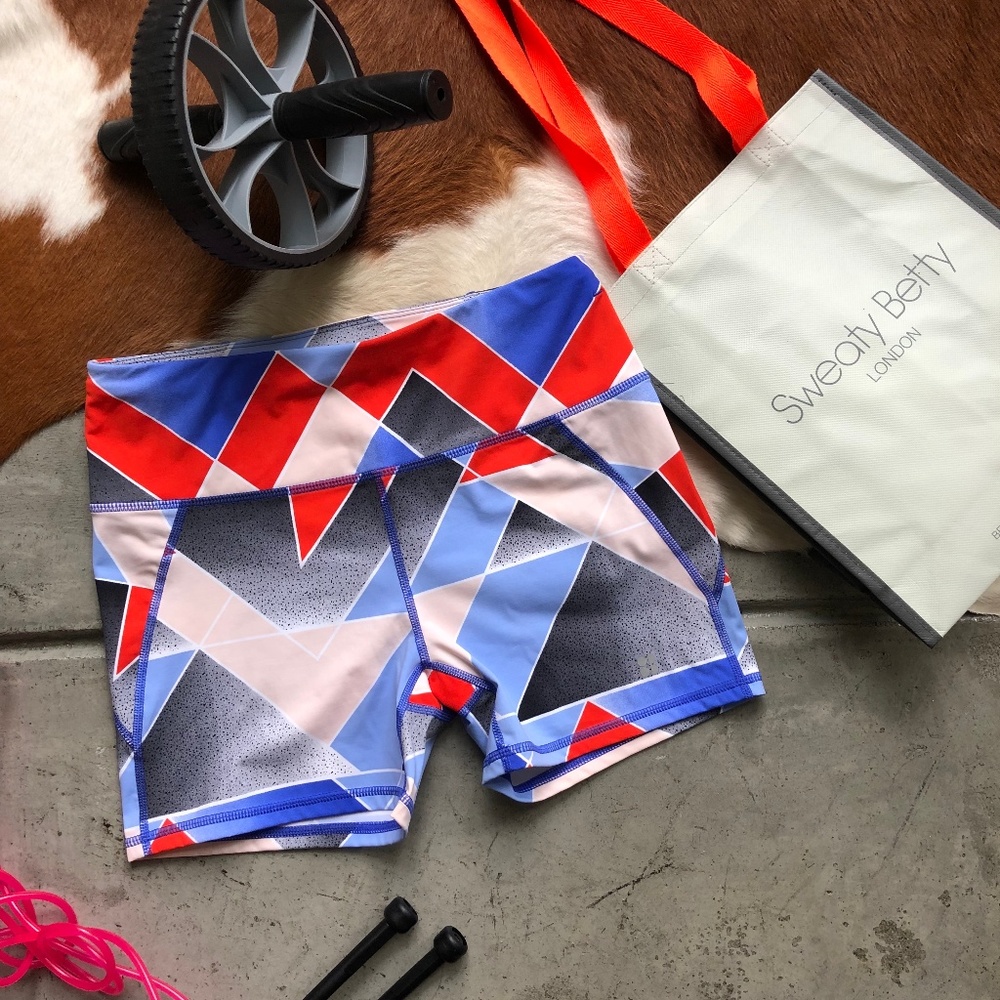 Sweaty Betty London Geometric Shorts Sz Small NWT